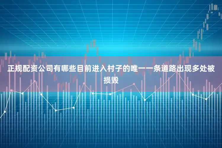 正规配资公司有哪些目前进入村子的唯一一条道路出现多处被损毁